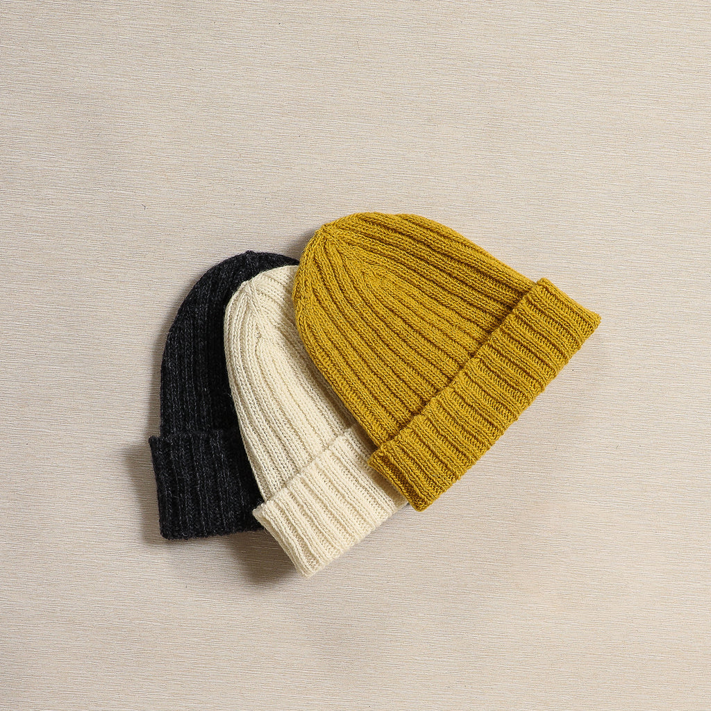 Simple rib knit hat