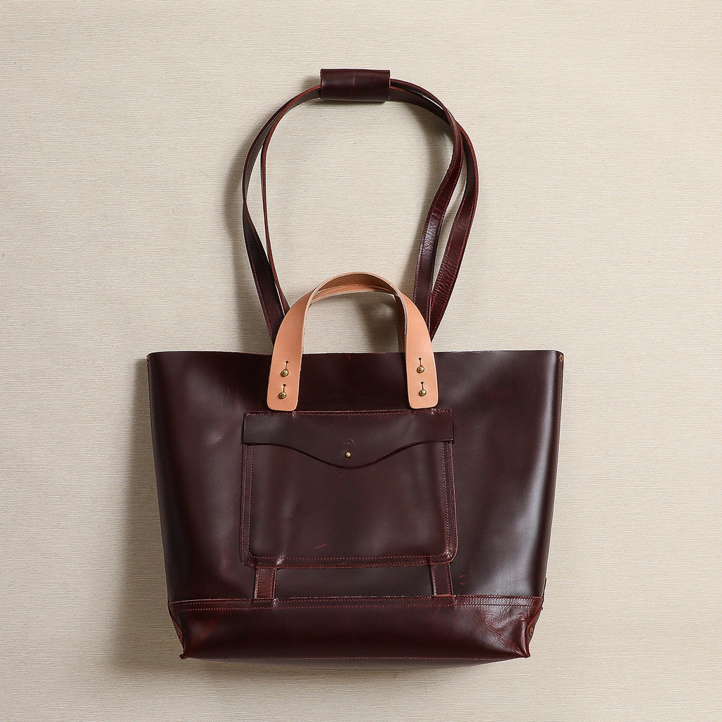 Leather Bucket Tote