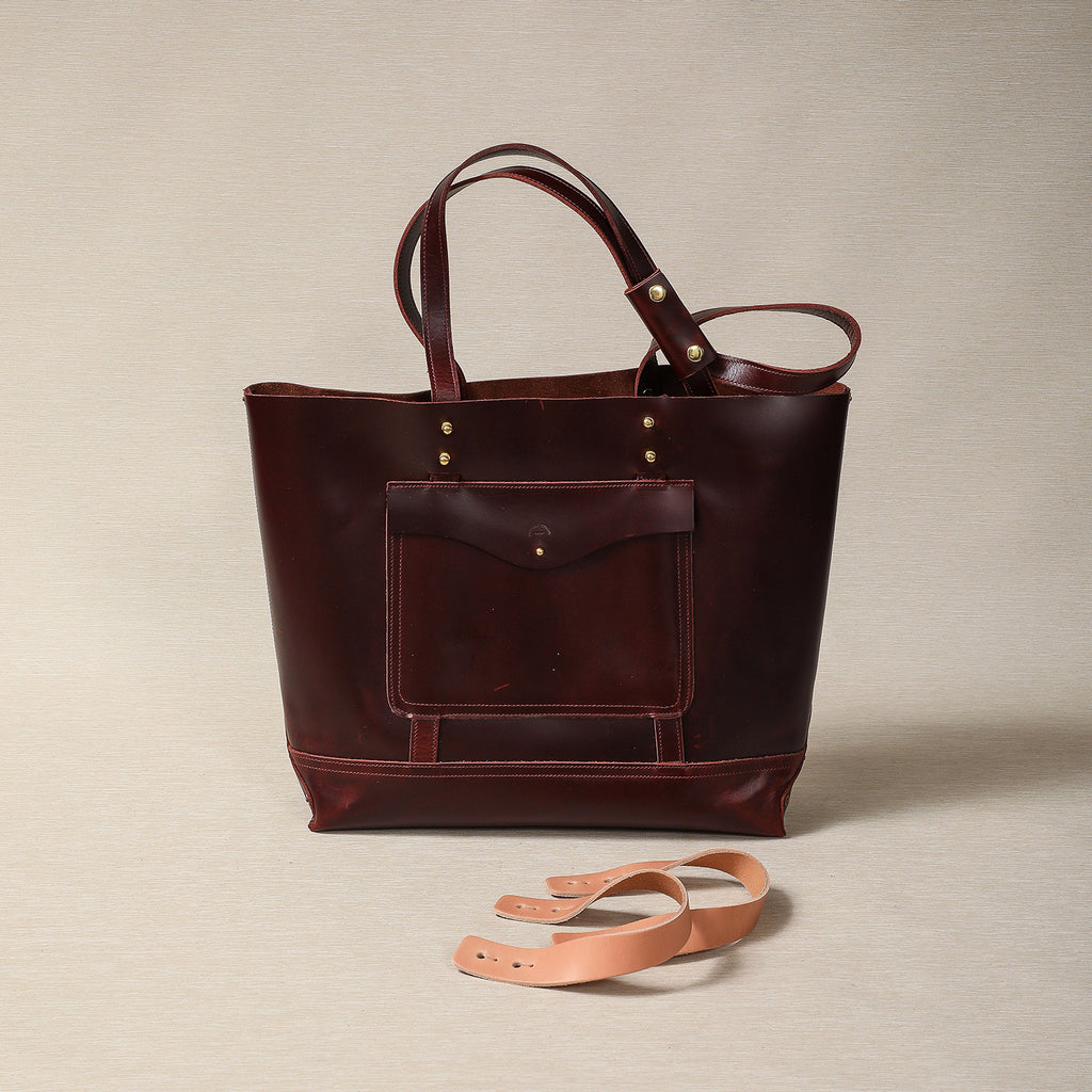 Leather Bucket Tote