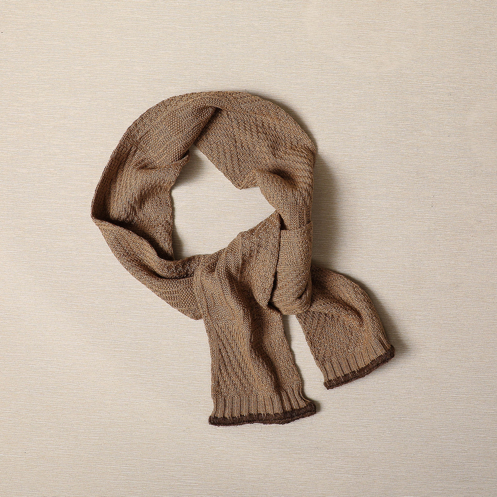 Organic cotton and yak wool stole