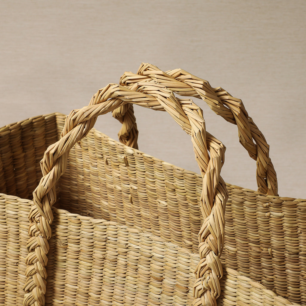 Rectangular Junco tote basket