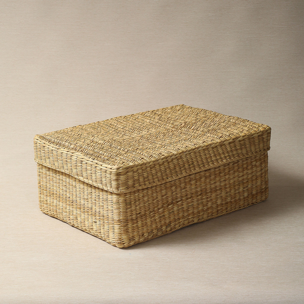 Rectangular lidded Junco fiber box