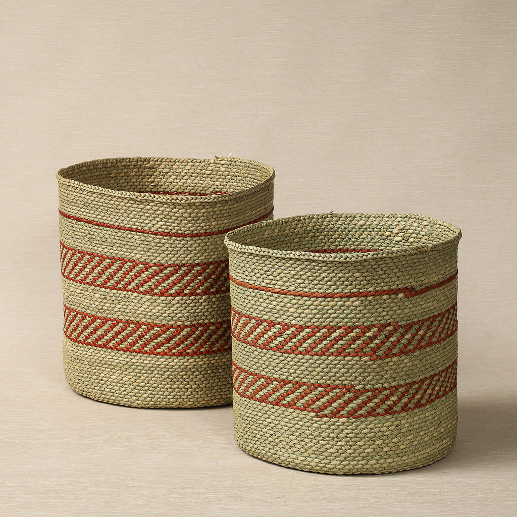 Natural and Rust Iringa Basket