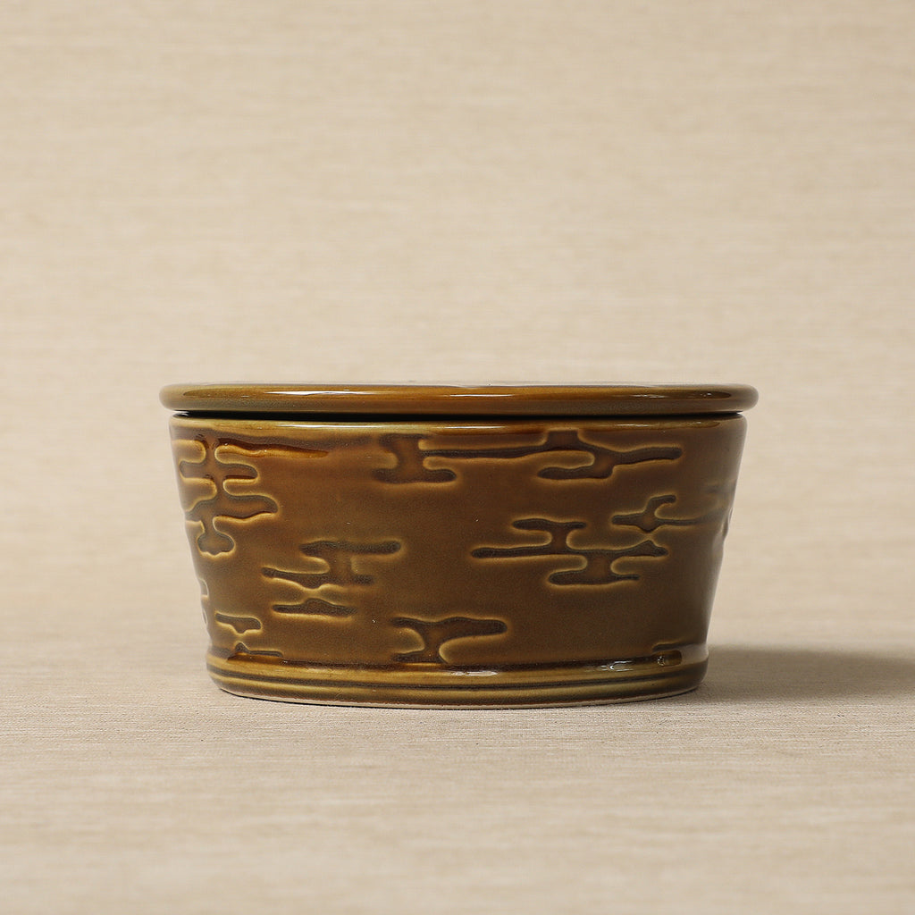 Taio-Yara Round Box in Lagoon Glaze