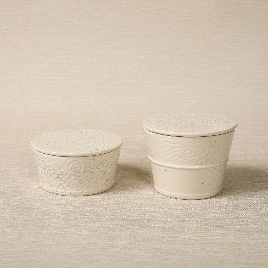 Song-Chesa Round Box in Shell Glaze