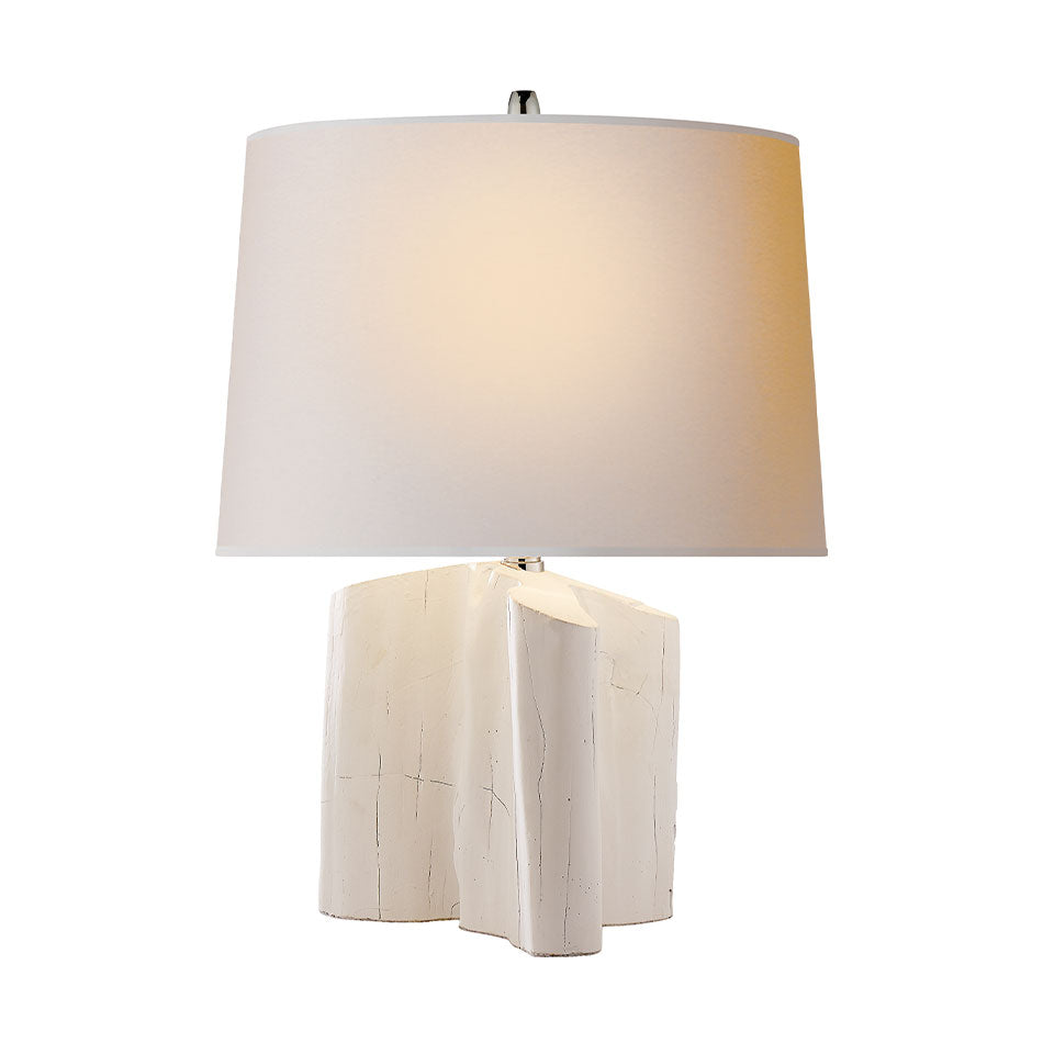 Carmel Plaster White Table Lamp