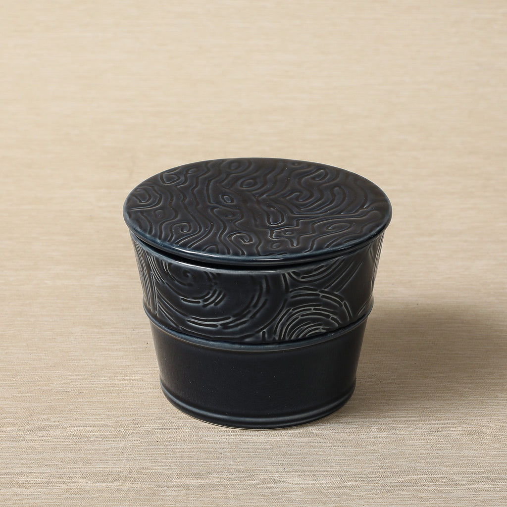 Chesa-Song Round Box in Denim Glaze
