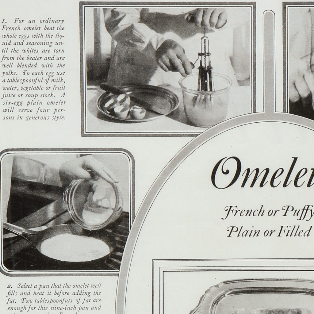 Omelets instructional print