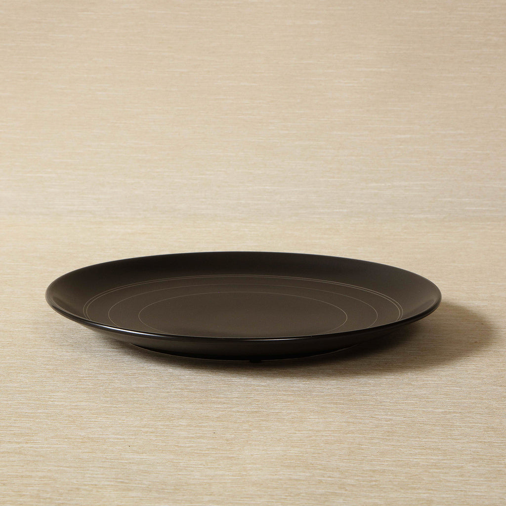 Tiago matte charcoal round serving platter