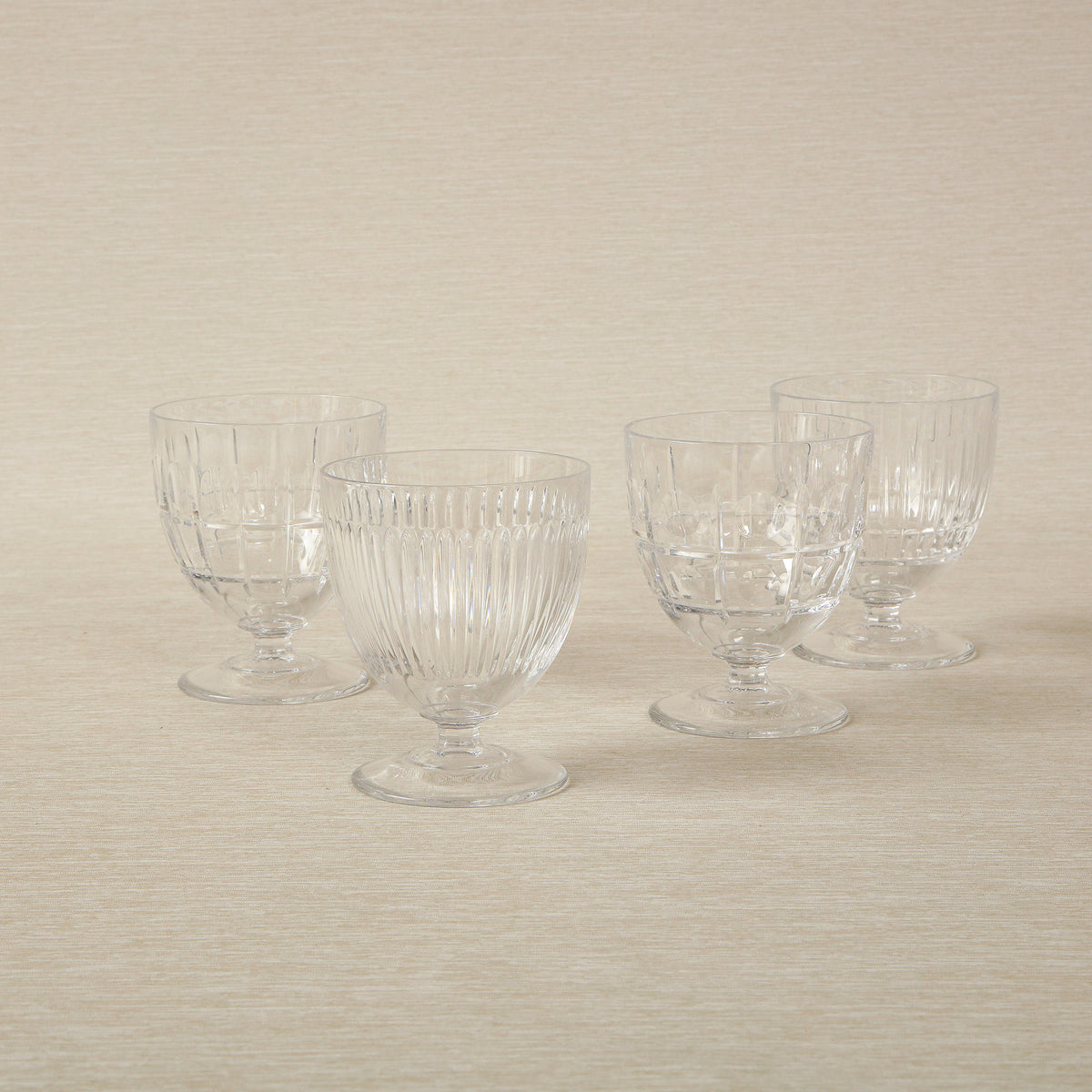 Fleur De Lis - Stemmed Wine Glasses - Set of Four