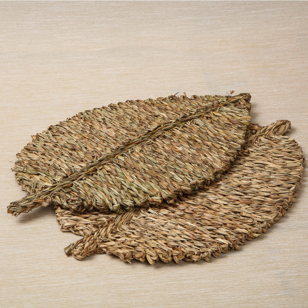 Seagrass leaf shaped placemat