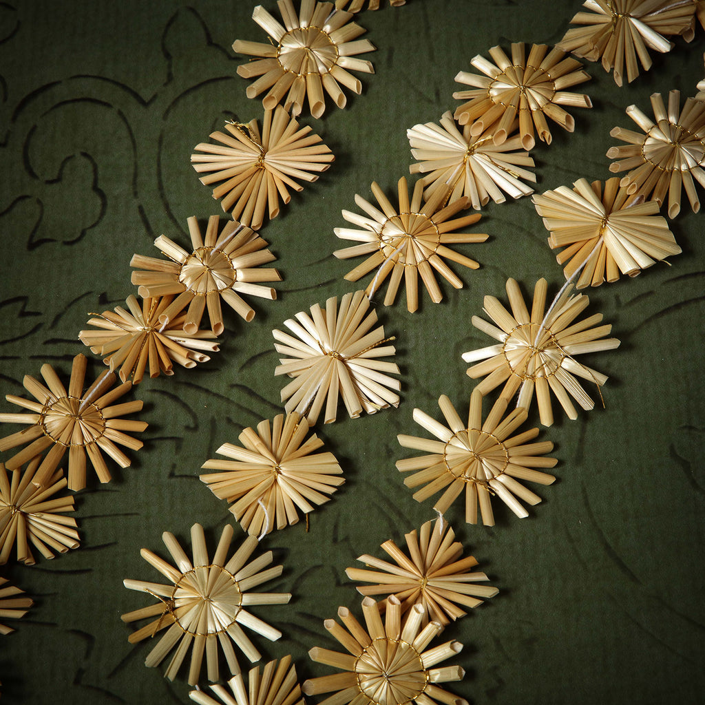 Antique Gold Straw Garland