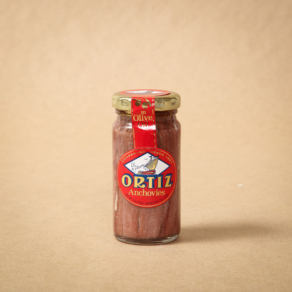 Ortiz Anchovies in Olive Oil Jar 55g