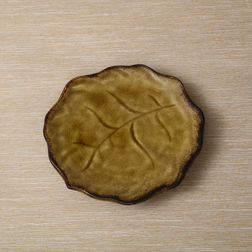 Karatsu small leaf dish