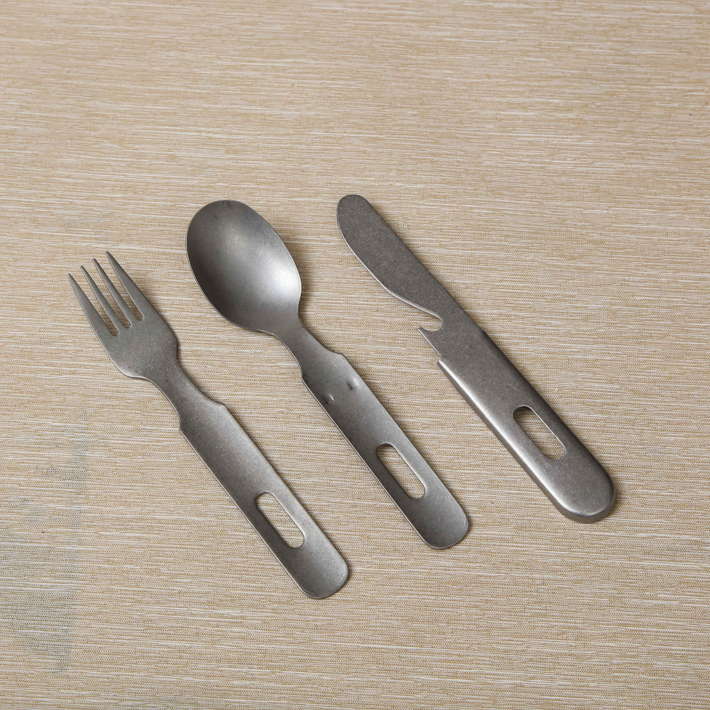 Brushed stainless steel 3pc cutlery set