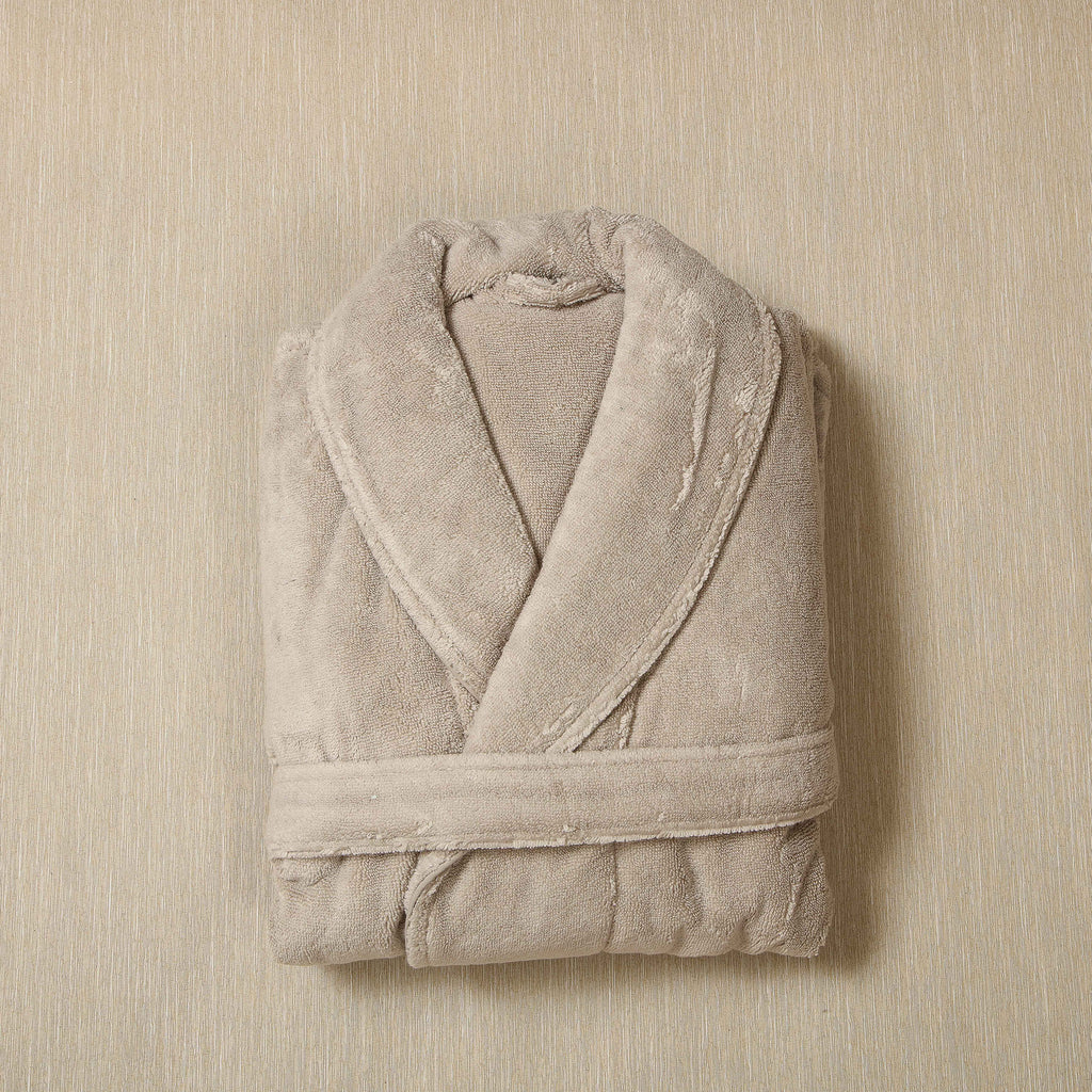 Caresse Turkish cotton bathrobe in linen