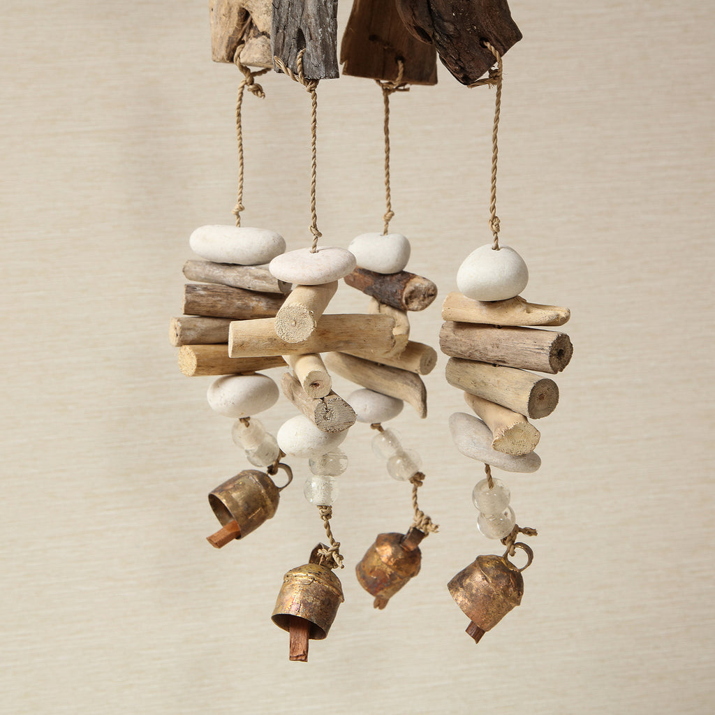 Driftwood Mobile With Clay Beads & Bells