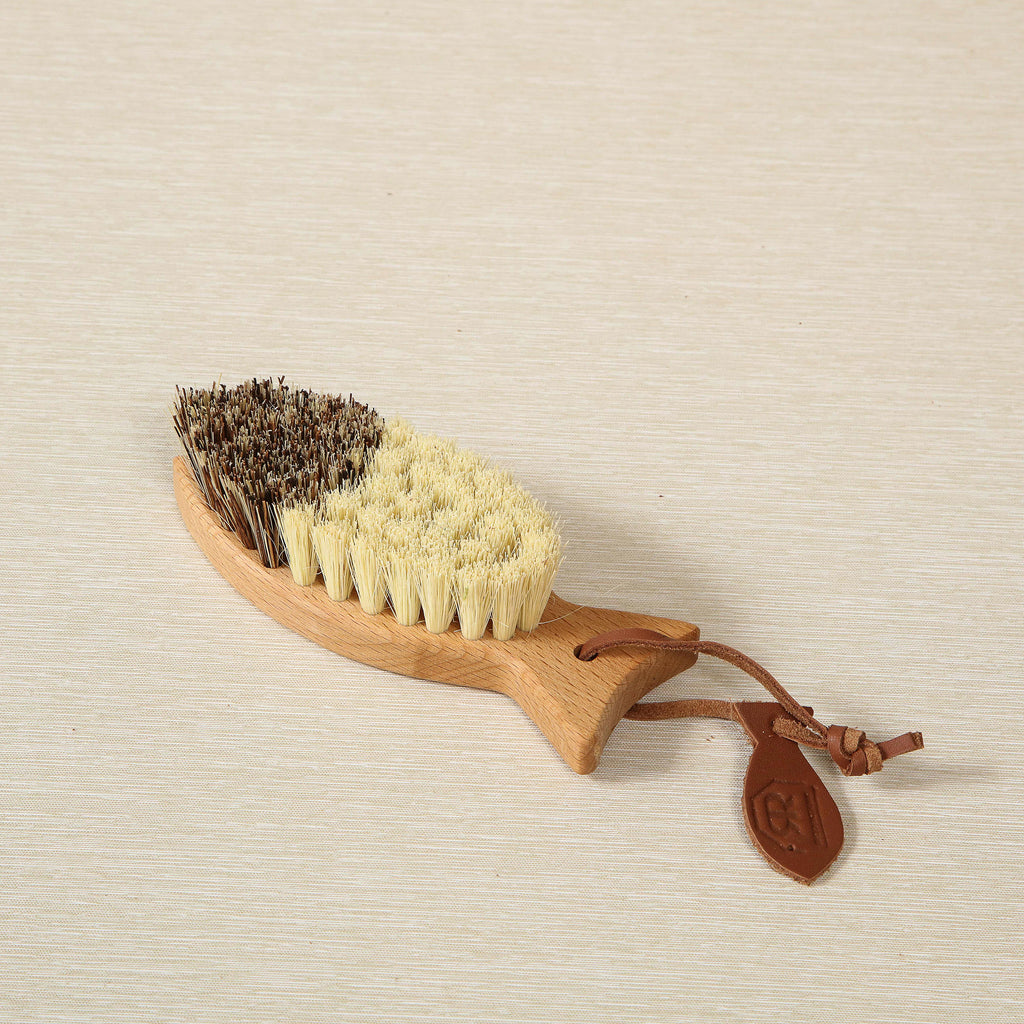Shellfish Brush Fish Shaped Vegetable Brush | Copper Beech