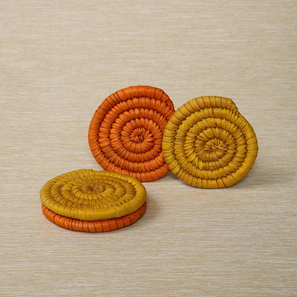 Palm Coaster set in Yellow and Orange