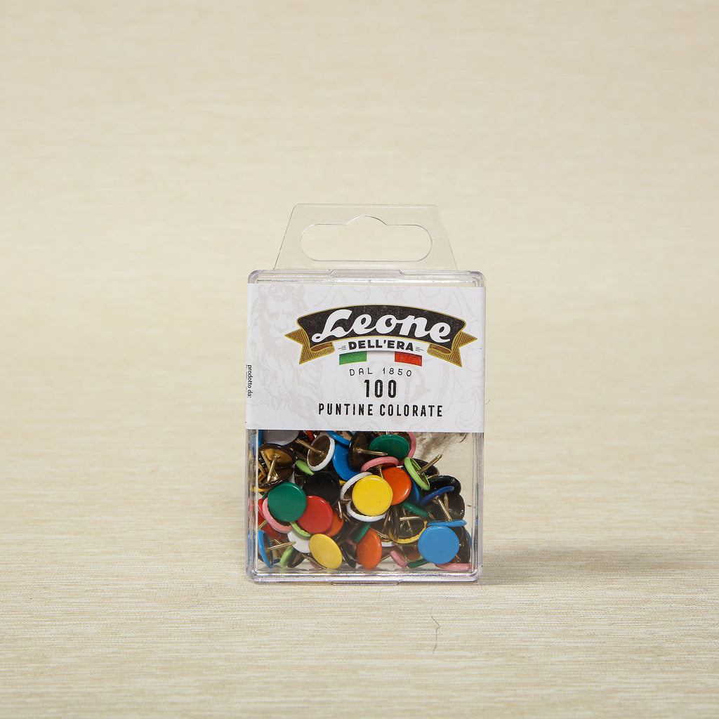 Colorful Pushpins, 100 ct, from Italy