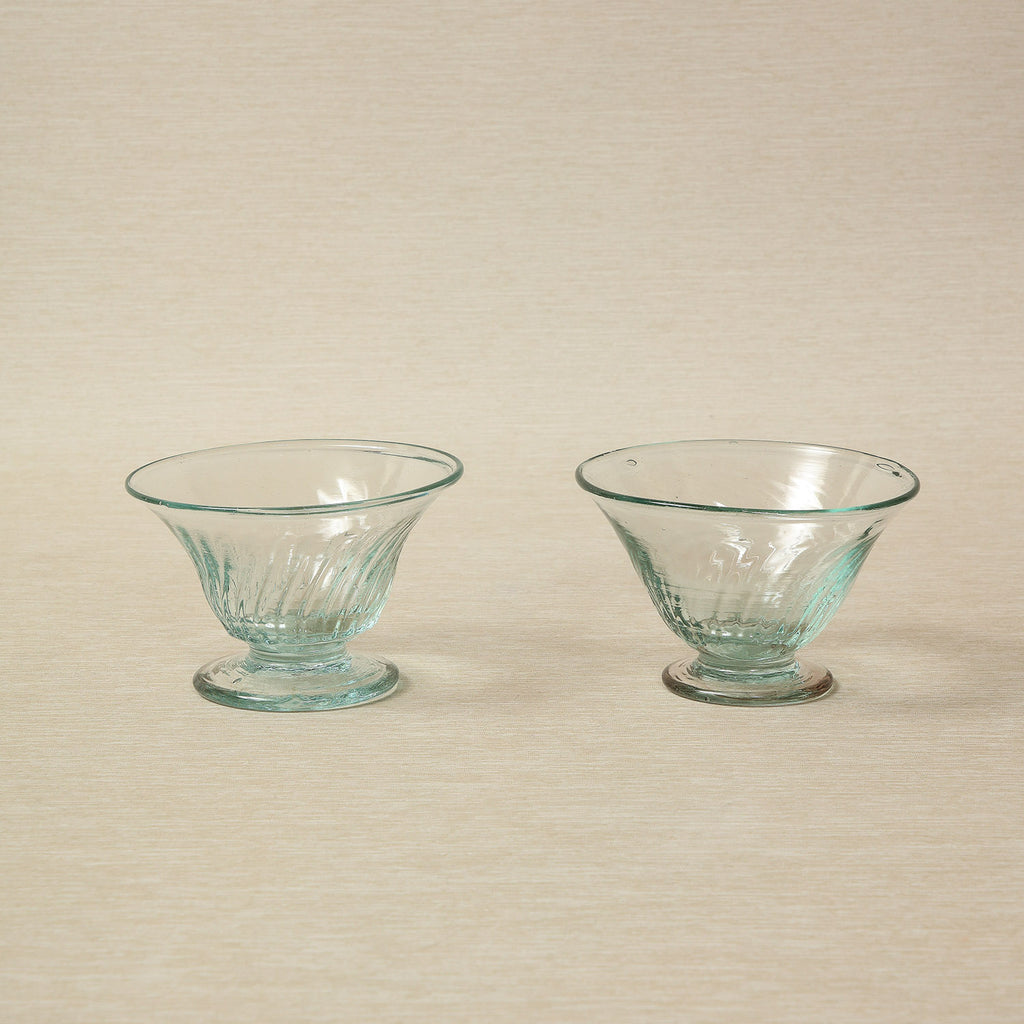 Small glass footed bowl