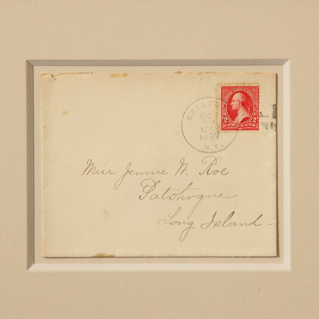 Maple framed Jennie Roe envelope c.1897
