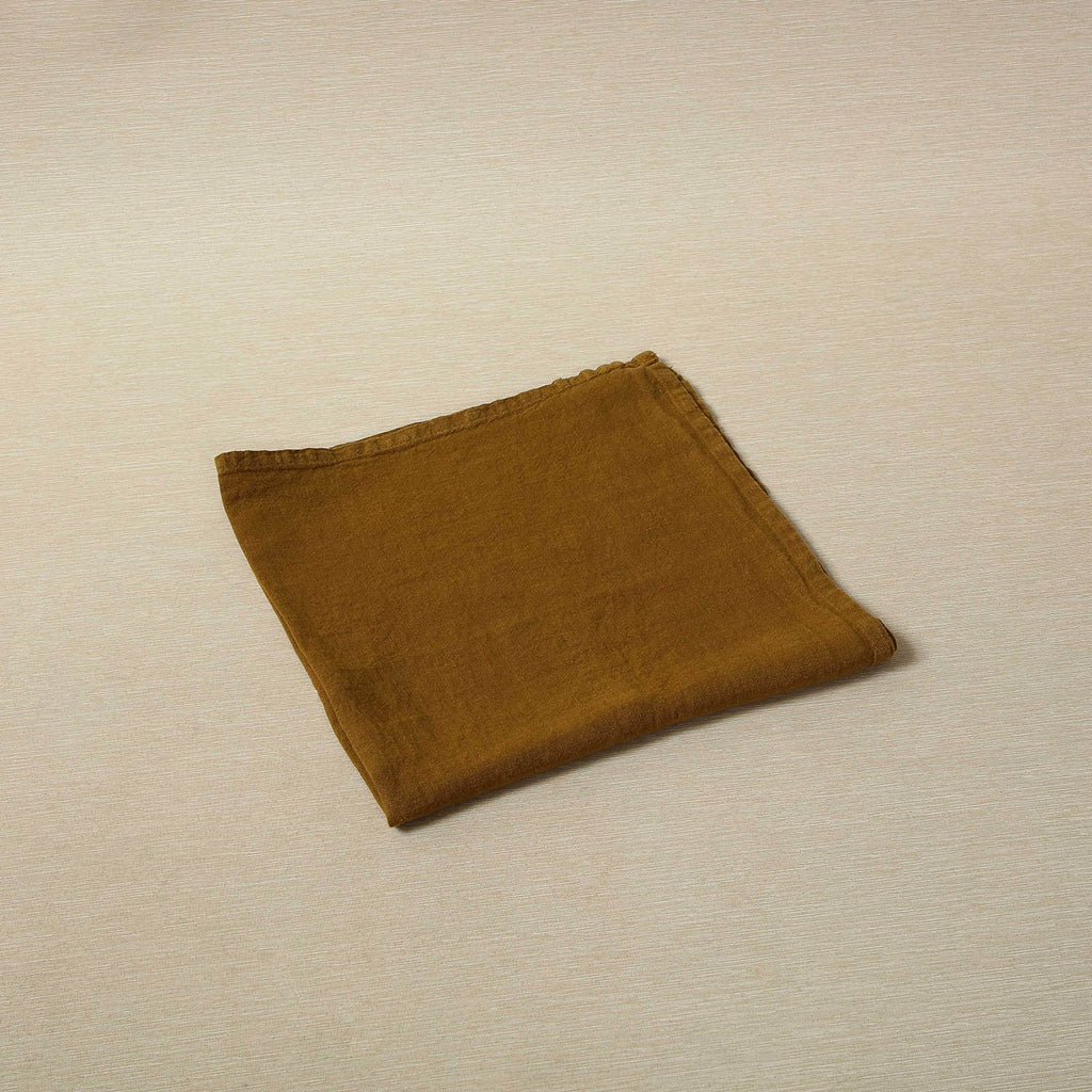 Simple linen napkin in bronze