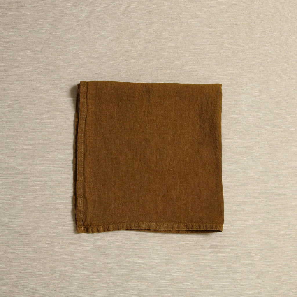 Simple linen napkin in bronze
