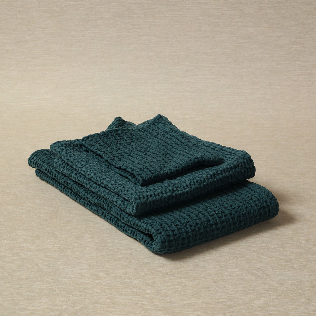 Peacock Simple Waffle Towels