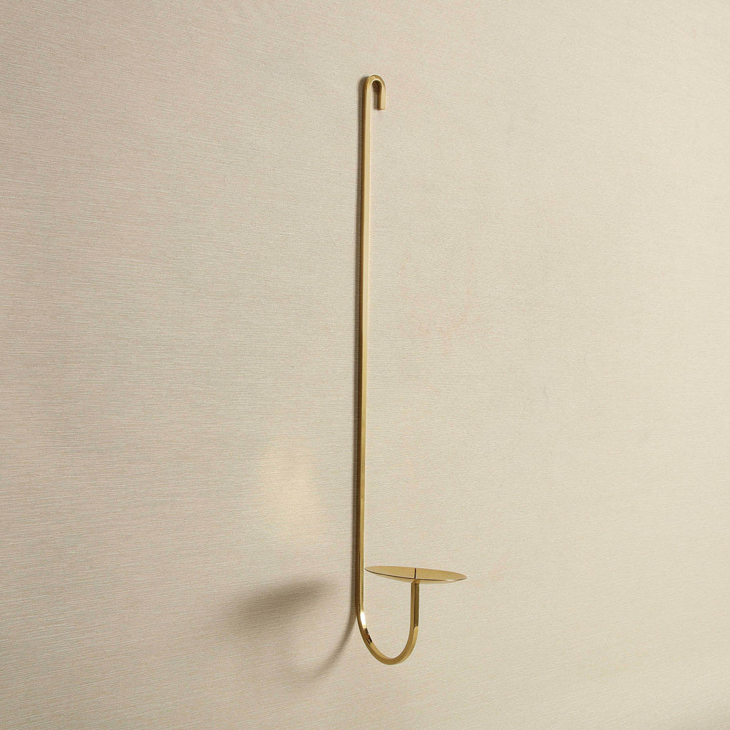 Single Armed Brass Candle Holder
