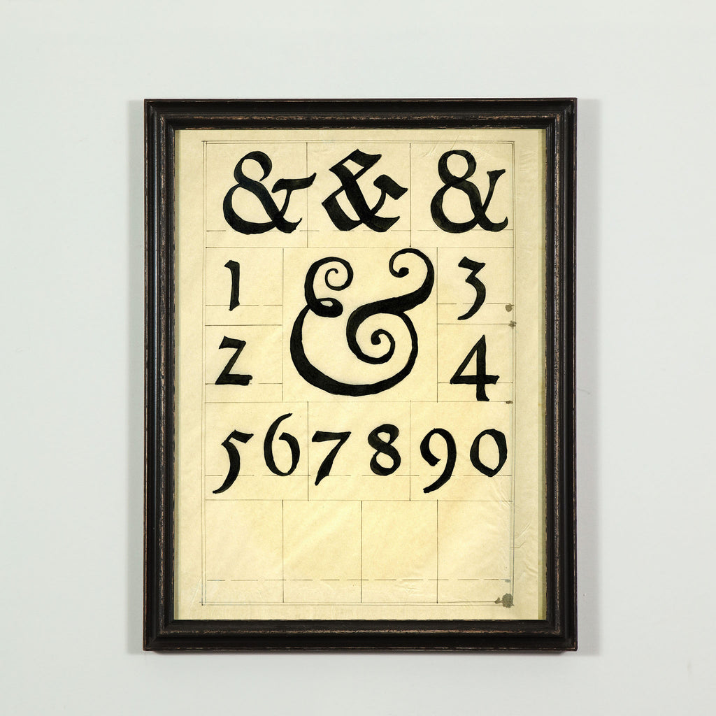Individually framed typographical letter