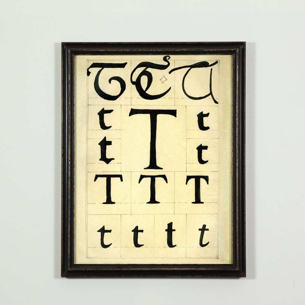 Individually framed typographical letter